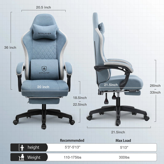 Gaming Chair with Lumbar Support