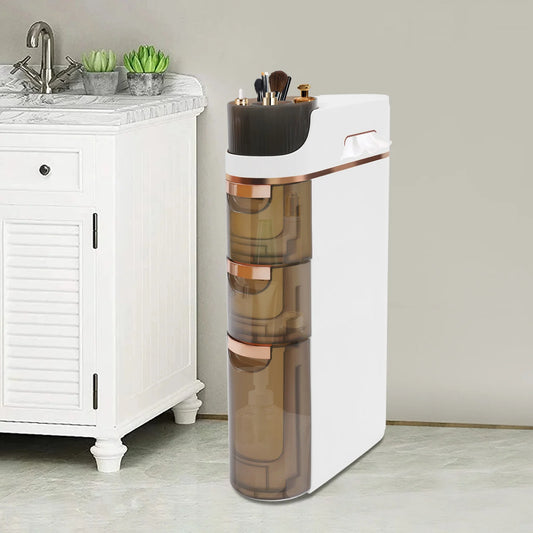 3-tier Slim Bathroom Storage Cabinet