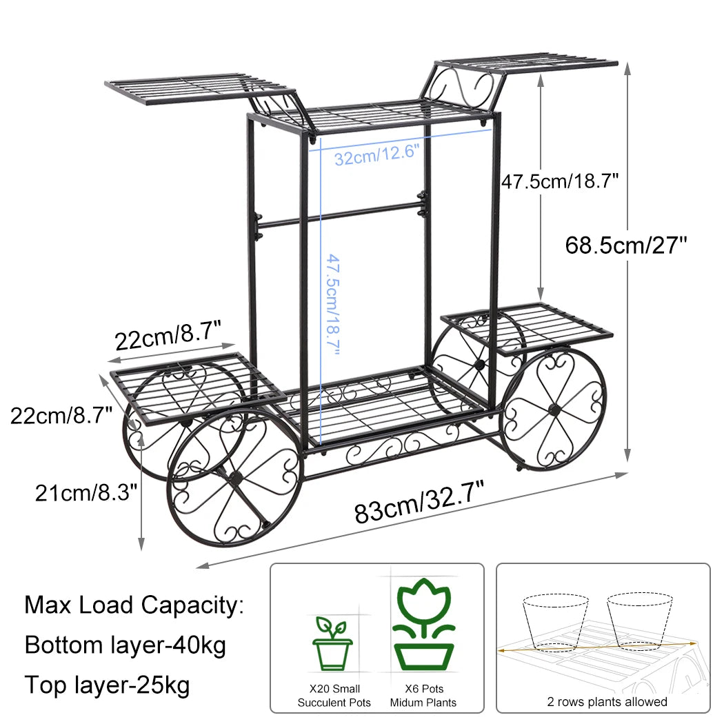 Large Metal Garden Cart