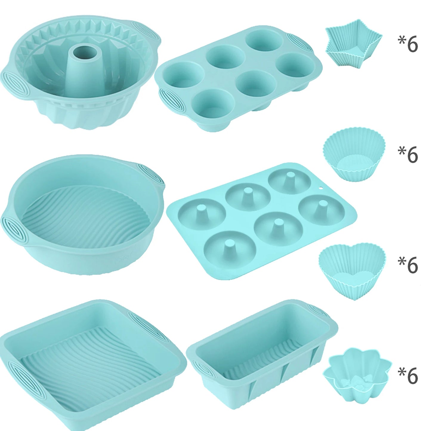 30Pcs Silicone Heat Resistant Non-Stick Kitchen Bakeware