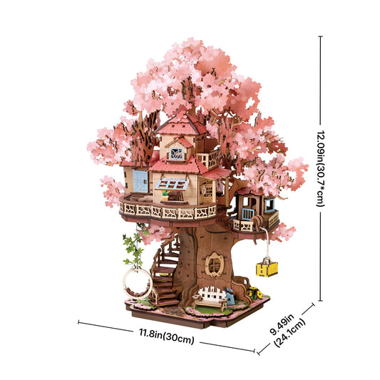 Sakura Tree House 3D Wooden Puzzles