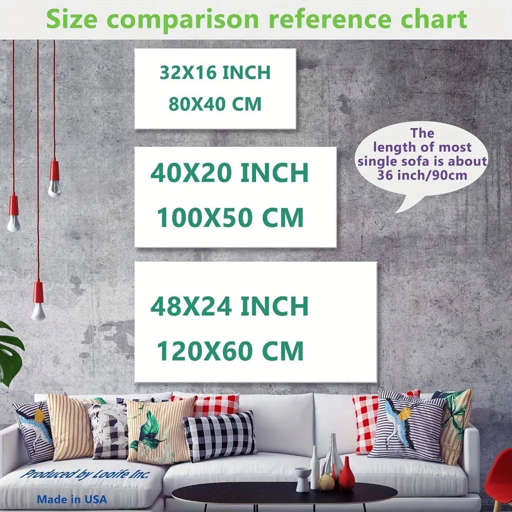 Modern abstract white canvas art