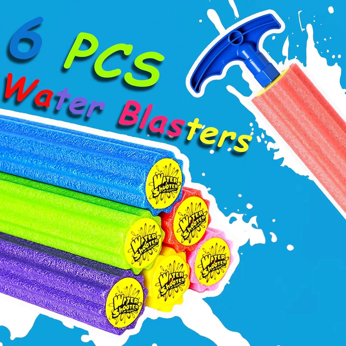 6-Pack Foam Squirt Guns