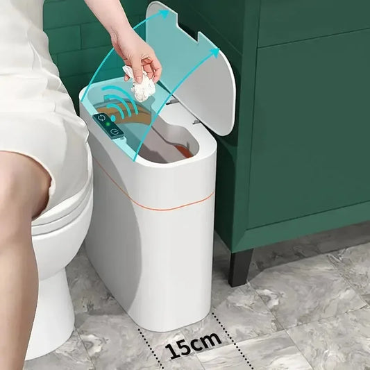 Smart sensor trash can for home use, with lid, anti-odor
