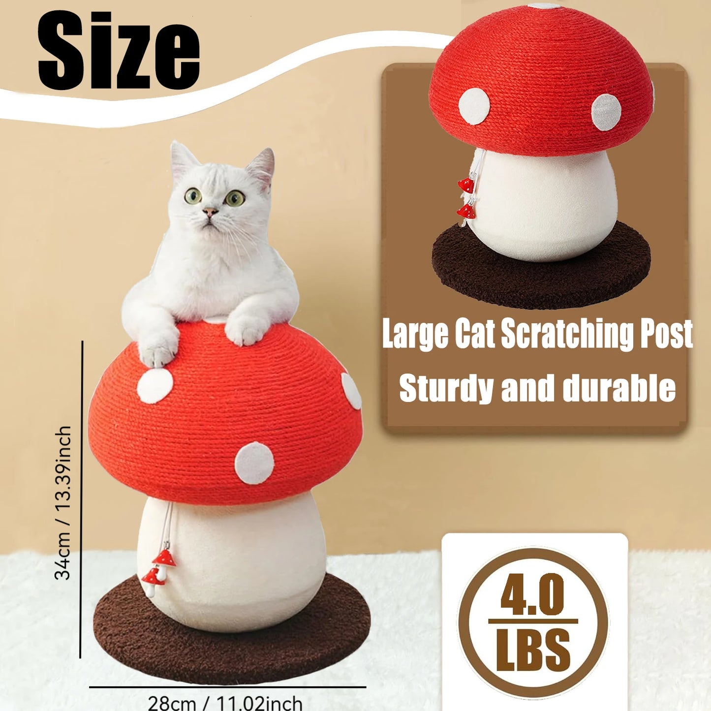 Red Mushroom Scratching Post