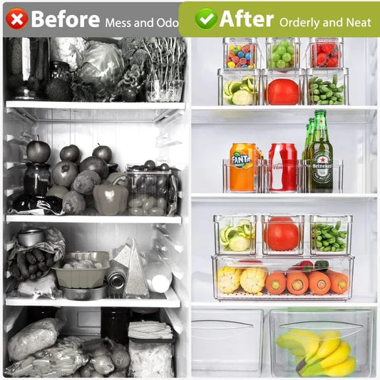 10 Pack Refrigerator Pantry Organizer Bins