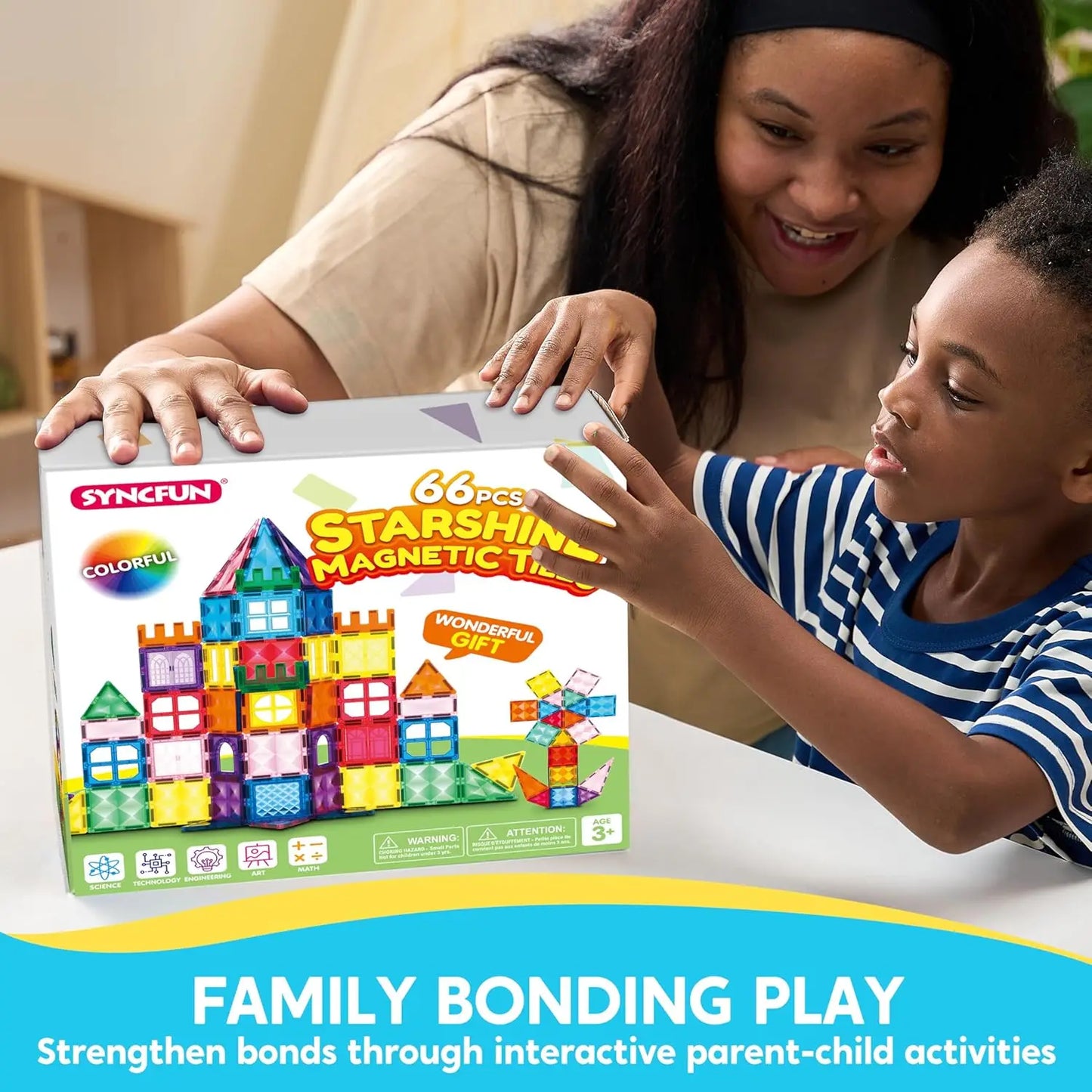 66PCS Magnetic Building Tiles