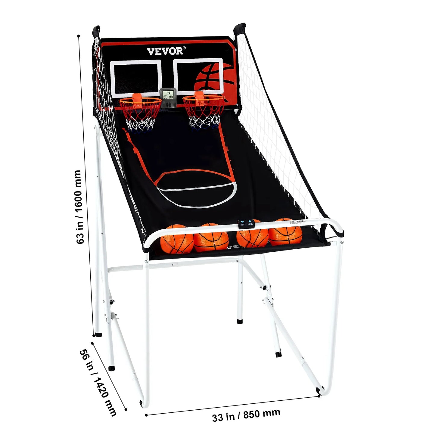 Foldable Arcade Game 2 Player Indoor Basketball Game