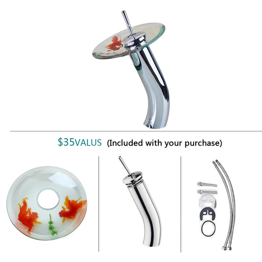 Tempered Glass Bathroom Sink