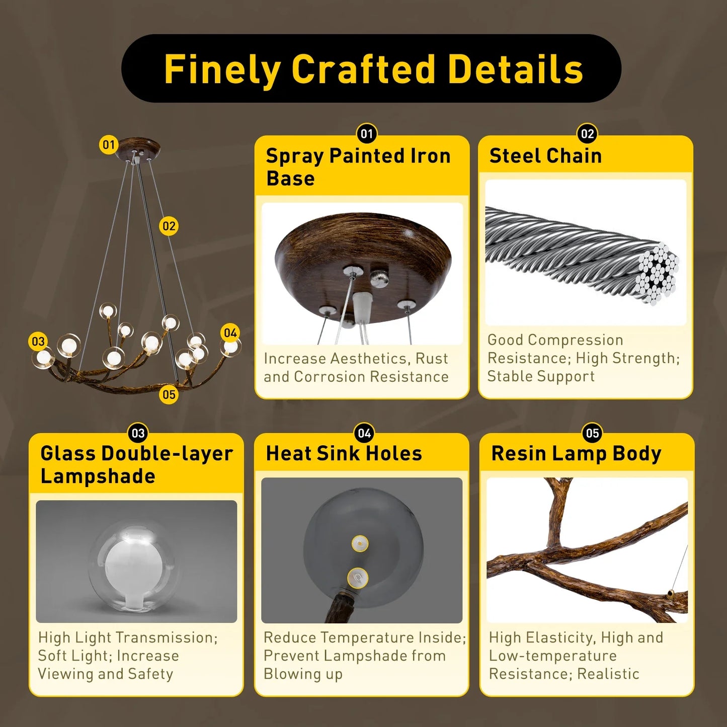 Modern Branch Chandelier