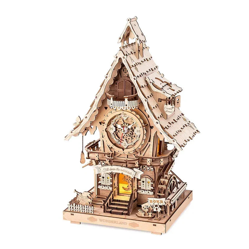 3D Wooden Puzzle Cuckoo Clock Kit Black Forest Style