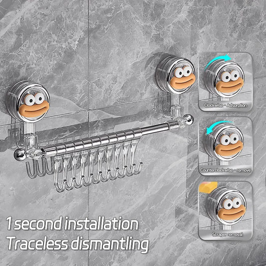 Wall Mounted Towel Bar Storage Rack