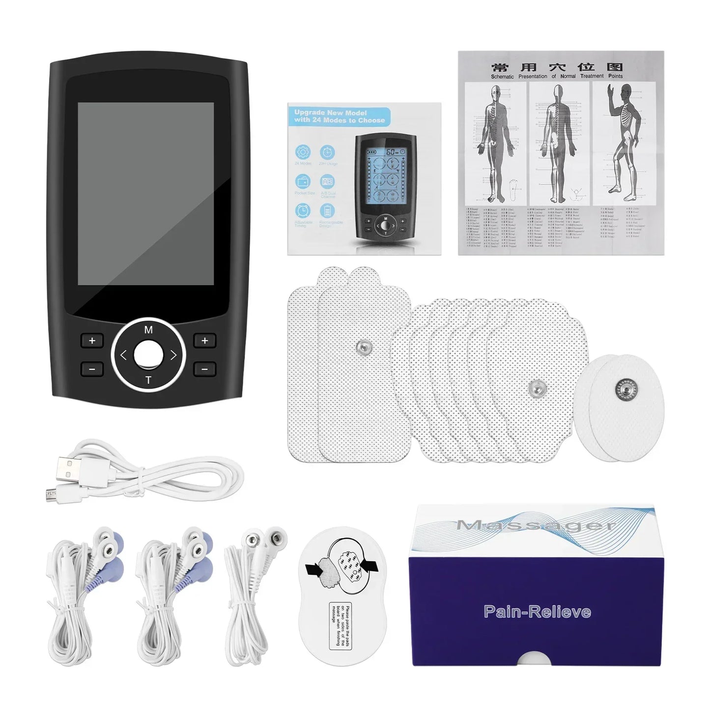 Tens Unit Muscle Stimulator Electric Acupuncture Body Massage