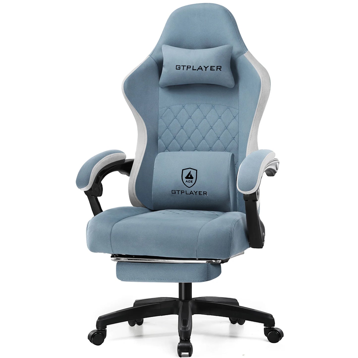 GTPLAYER Gaming Chair with Footrest, Lumbar Support