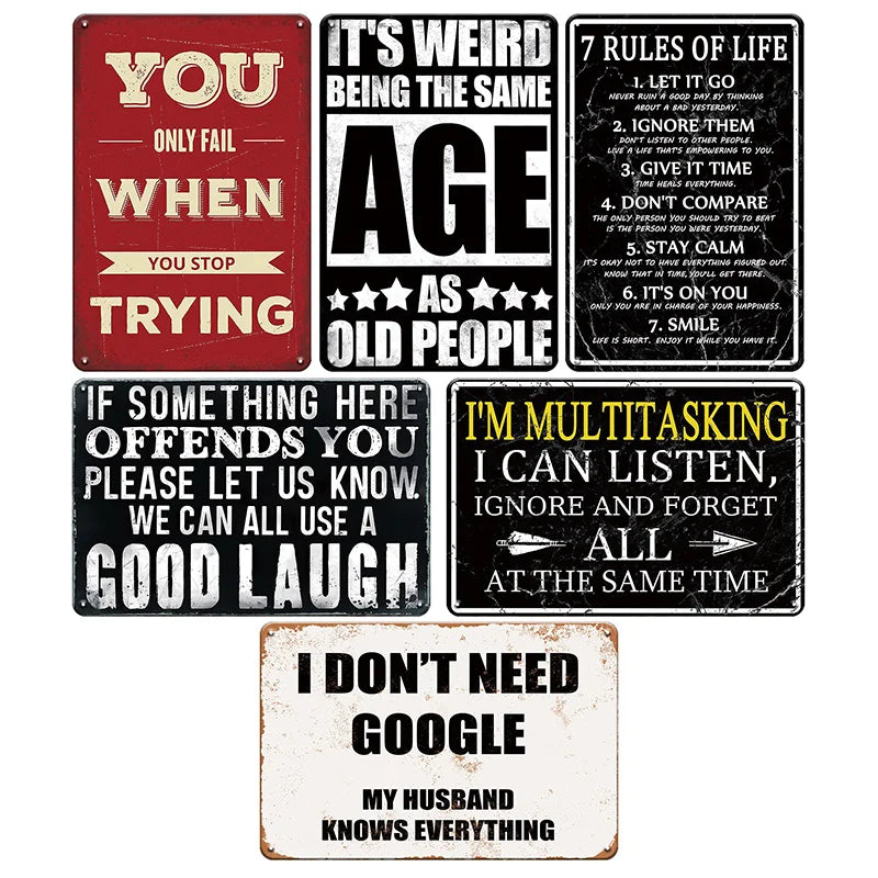 Retro Humorous Wall Art