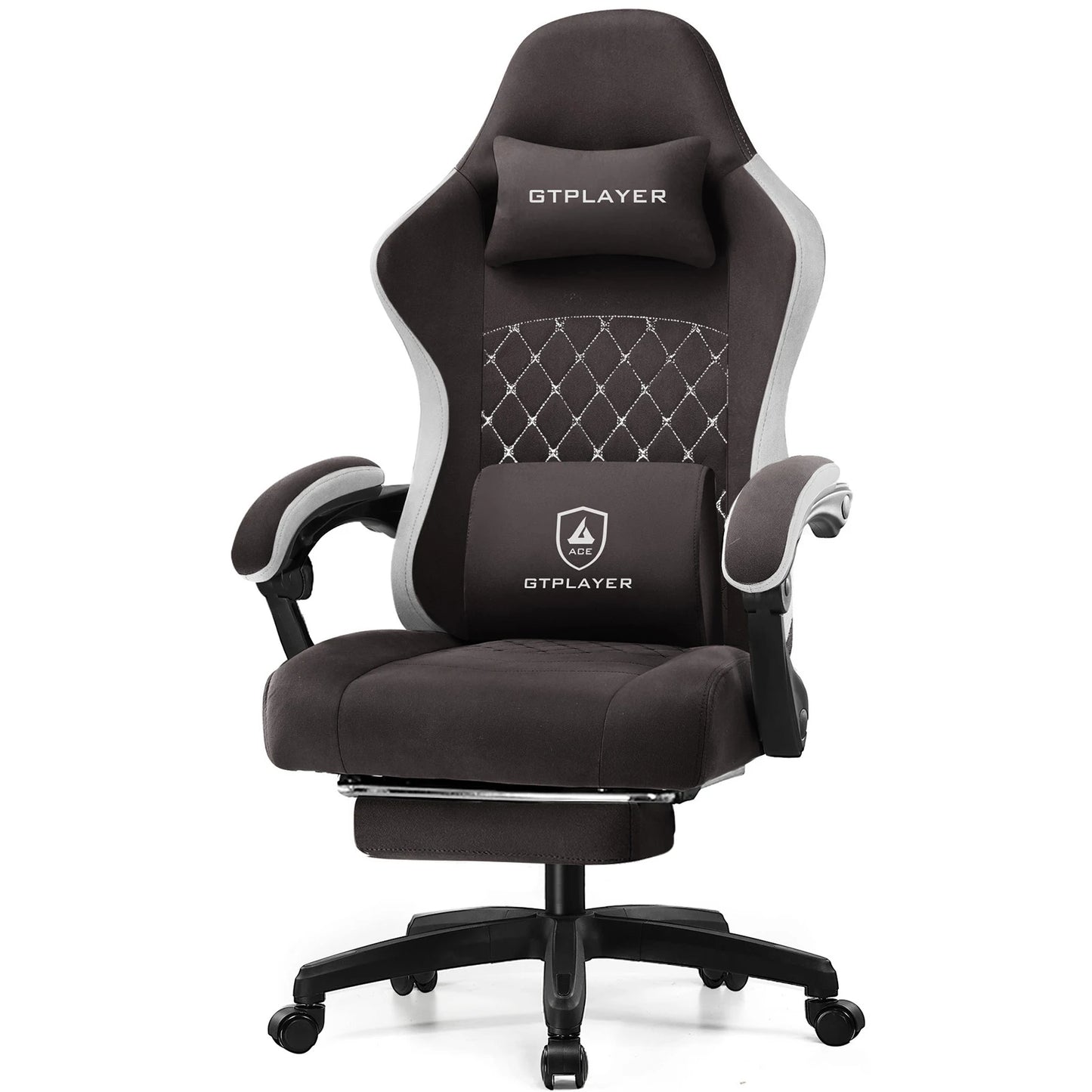 GTPLAYER Gaming Chair with Footrest, Lumbar Support