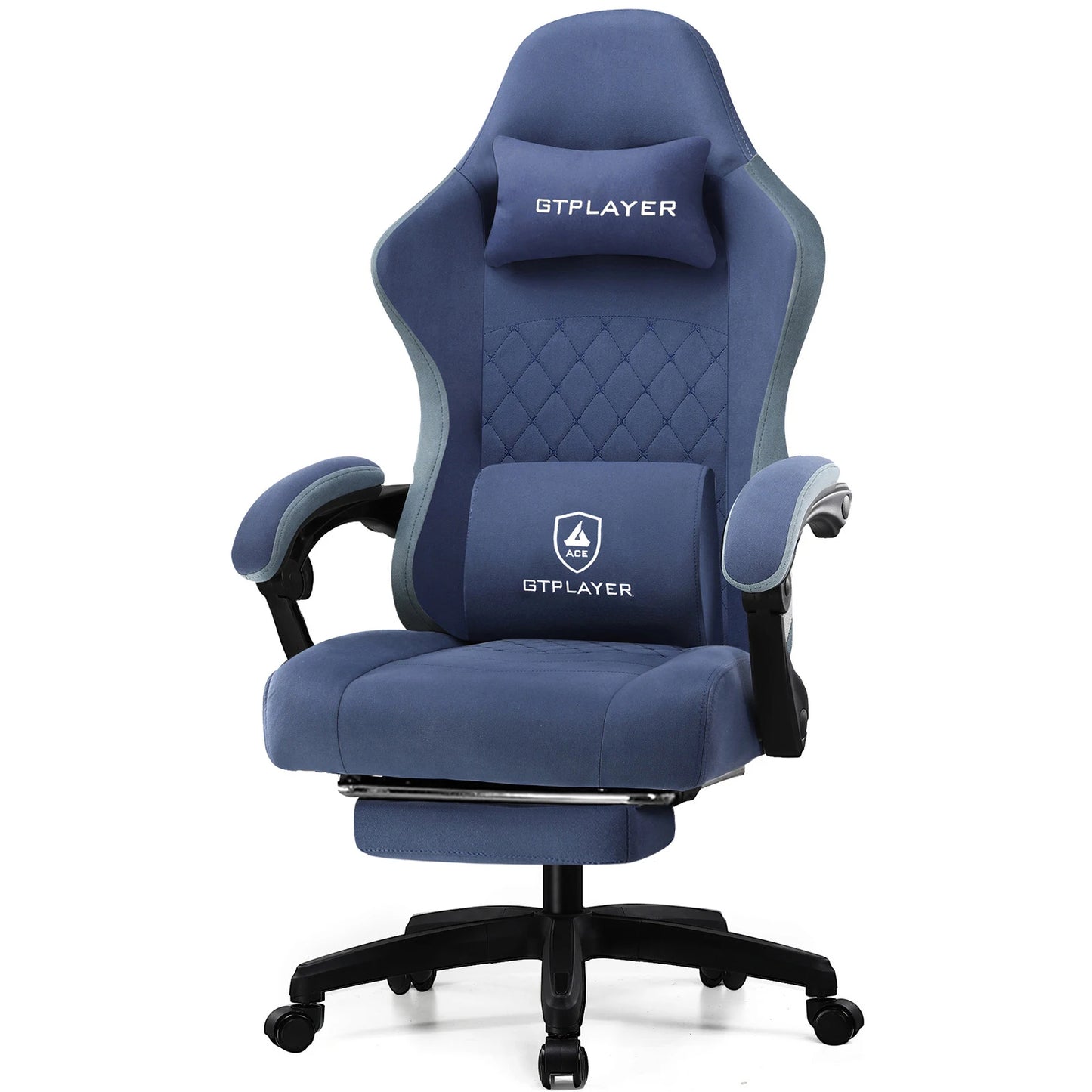GTPLAYER Gaming Chair with Footrest, Lumbar Support