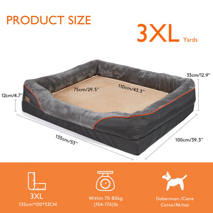 Large Dog Bed Comfortable, with Removable Washable Cover