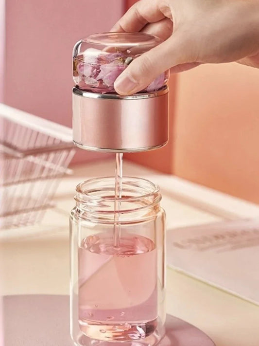 Tea Infuser Glass Cup