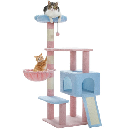 Flower Cat Tree Multi-Level Cat Tower with Scratching Posts