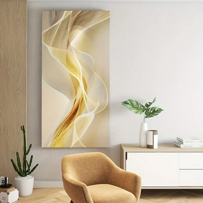 Modern abstract white canvas art