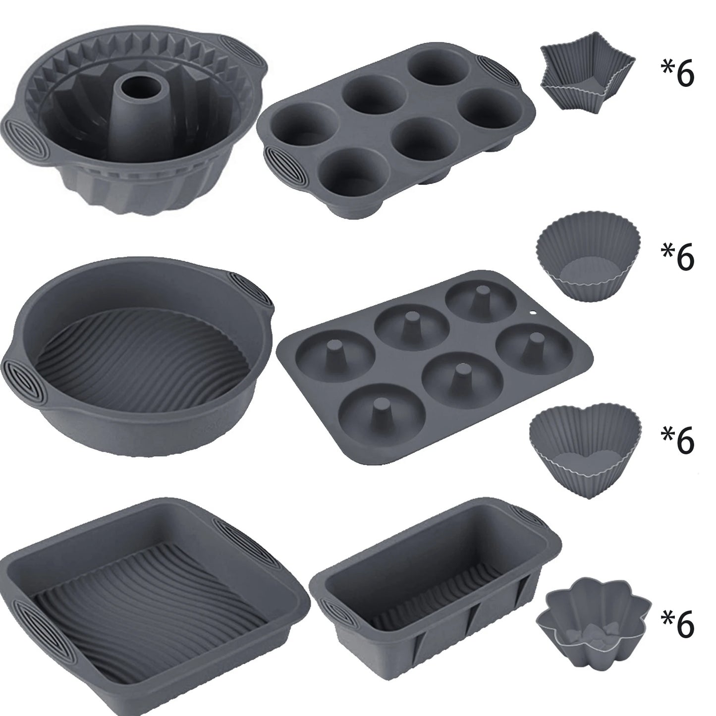 30Pcs Silicone Heat Resistant Non-Stick Kitchen Bakeware