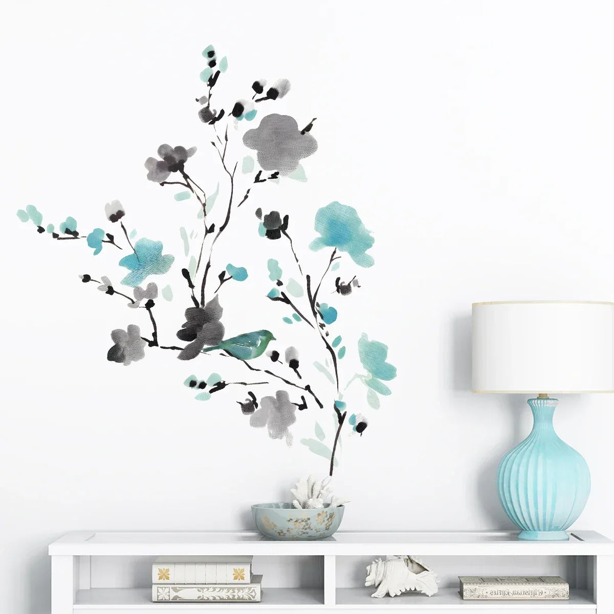 Plum Peach Blossom Wall Stickers For Decoration Room Decor