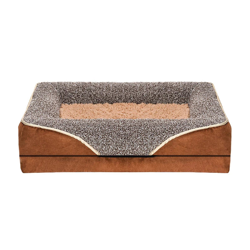 Oversized pet bed, washable with raised edges,