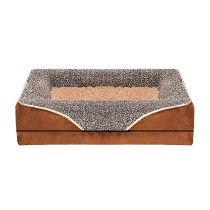 Oversized pet bed, washable with raised edges,