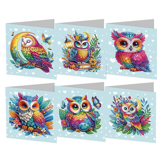 6/12pc DIY Diamond Painting Kits Greeting Card