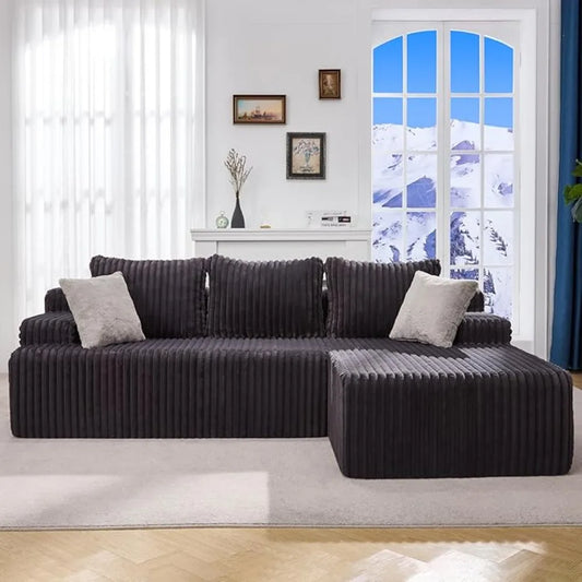 Modular L-Shaped Sectional with Storage Modules