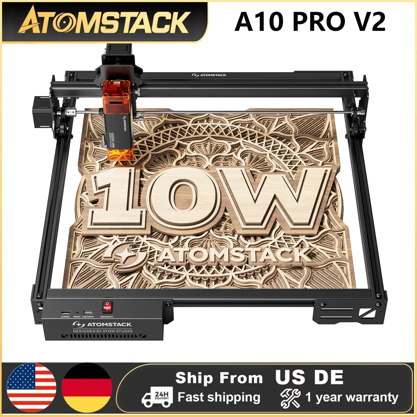 Atomstack A20 Pro V2 Laser Engraver Quad-Laser