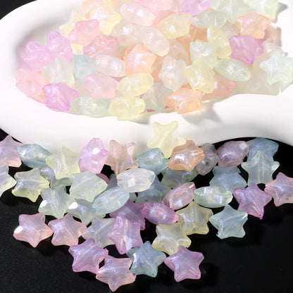 30Pcs Luminous Acrylic Beads 15mm