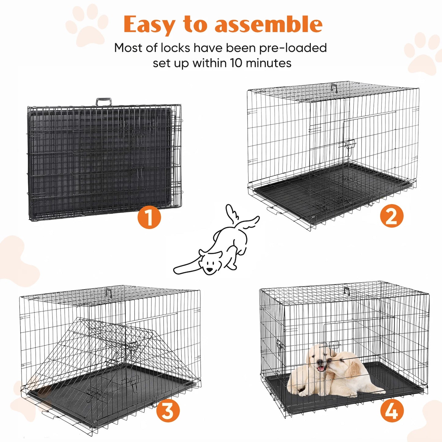 Extra Large 2 Door Pet Kennel