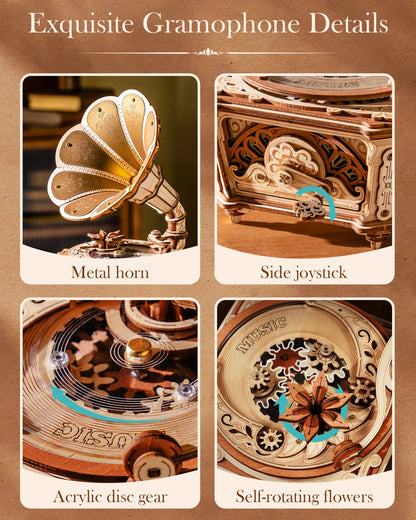 Gramophone 3D Wooden Puzzle