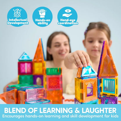 66PCS Magnetic Building Tiles