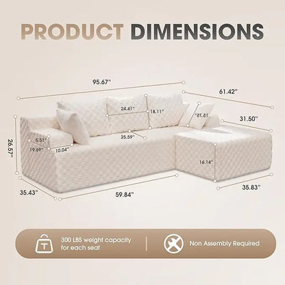 Modular L-Shaped Sectional with Storage Modules