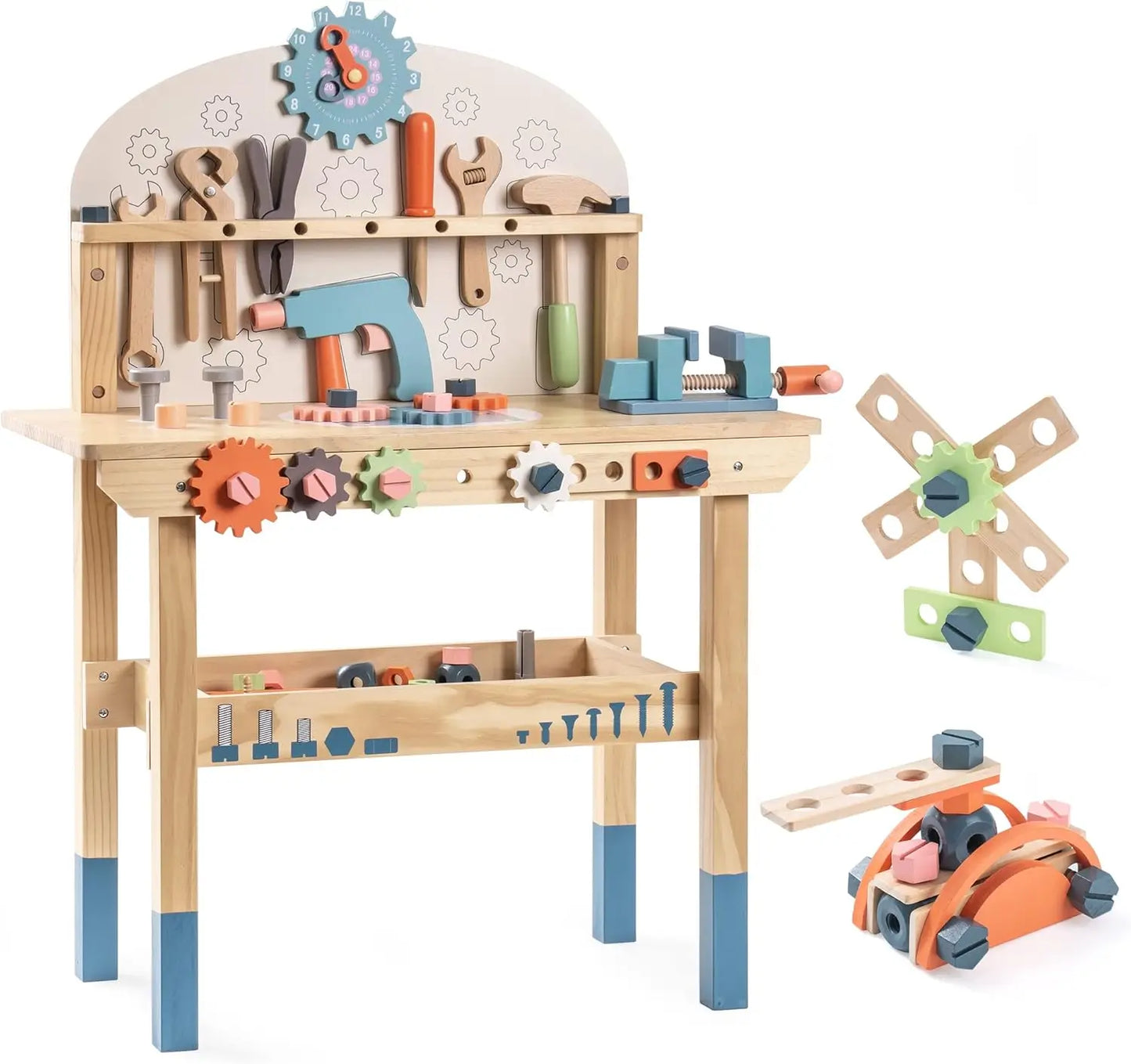 Large Wooden Work Bench Construction Toys