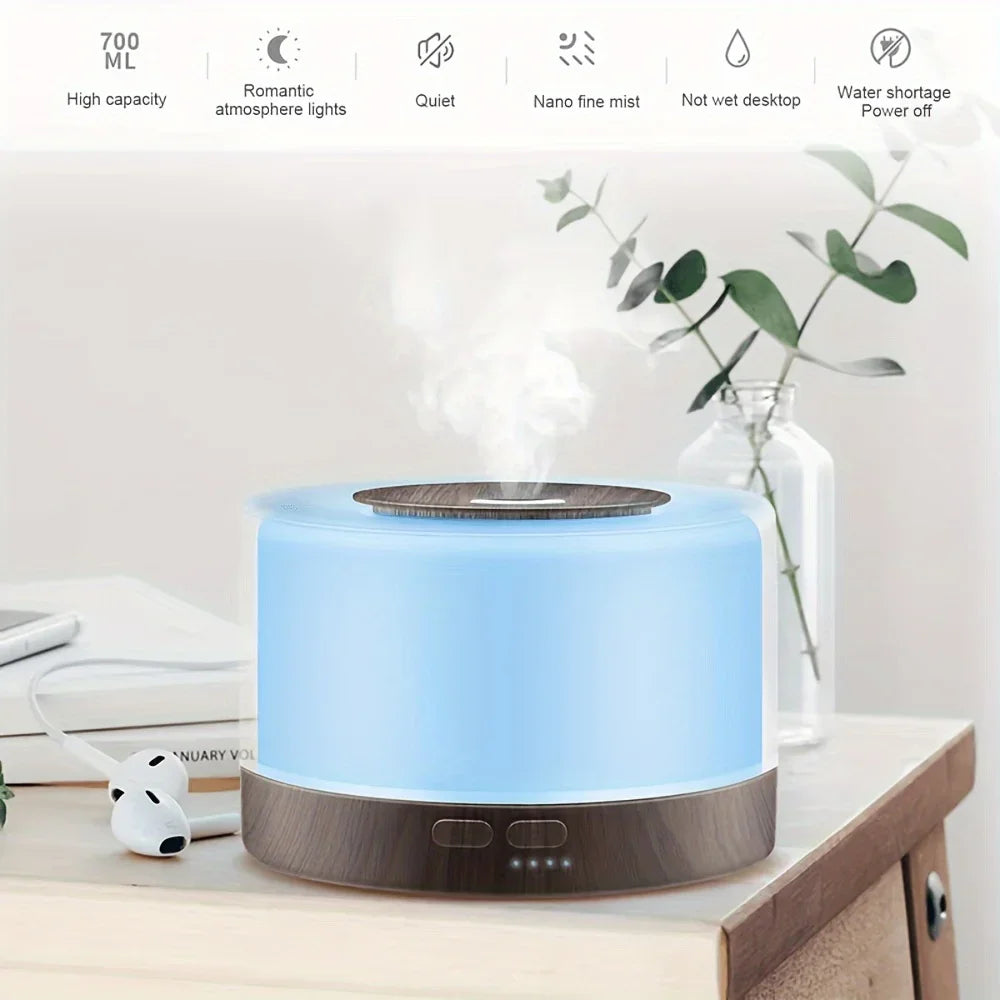 Aromatherapy Diffuser with LED Light, 6 Essential Oils, Ultrasonic Cool Mist