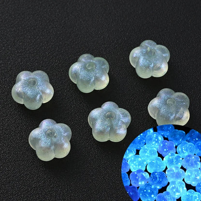 30Pcs Luminous Acrylic Beads 15mm