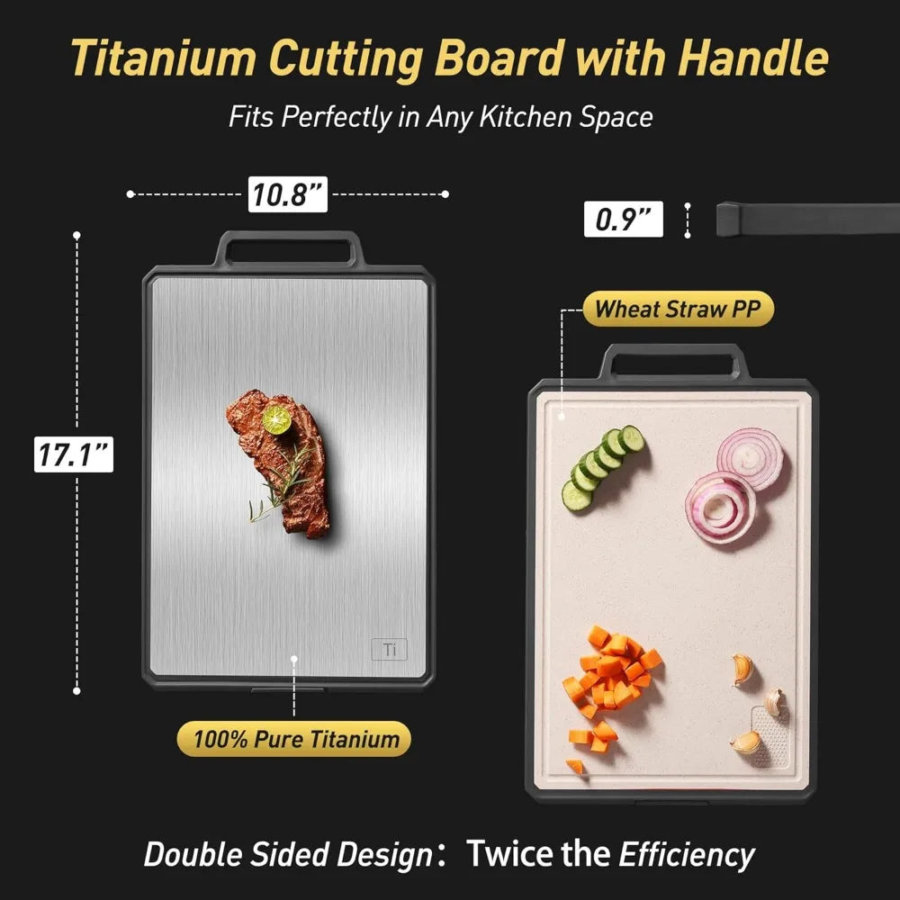 Titanium Cutting Boards for Kitchen Non Toxic