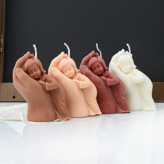 the Silent Love Mother's Hand Silicone Candle Mold
