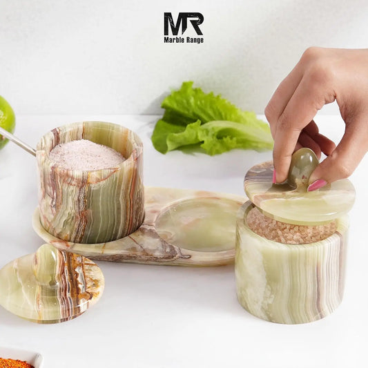 Green Onyx Seasoning Jars