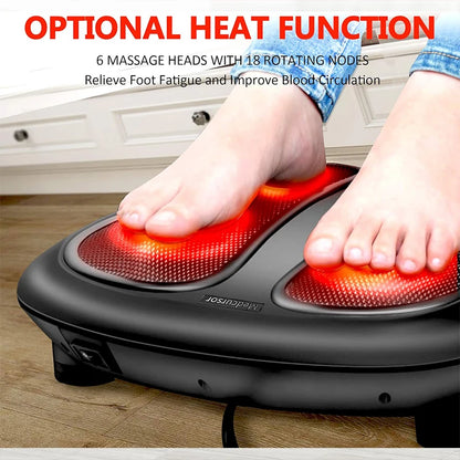 Electric Foot Massager with Heat Compress Deep Kneading Shiatsu Massage