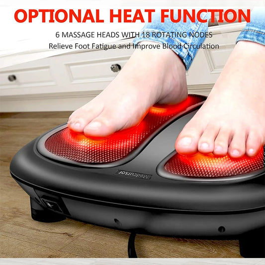 Electric Foot Massager with Heat Compress Deep Kneading Shiatsu Massage