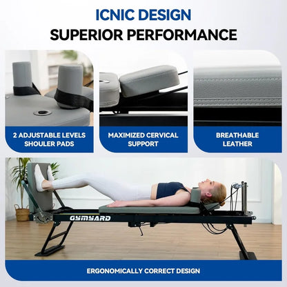 Foldable Pilates Machine with Jump Board Springs and Cords
