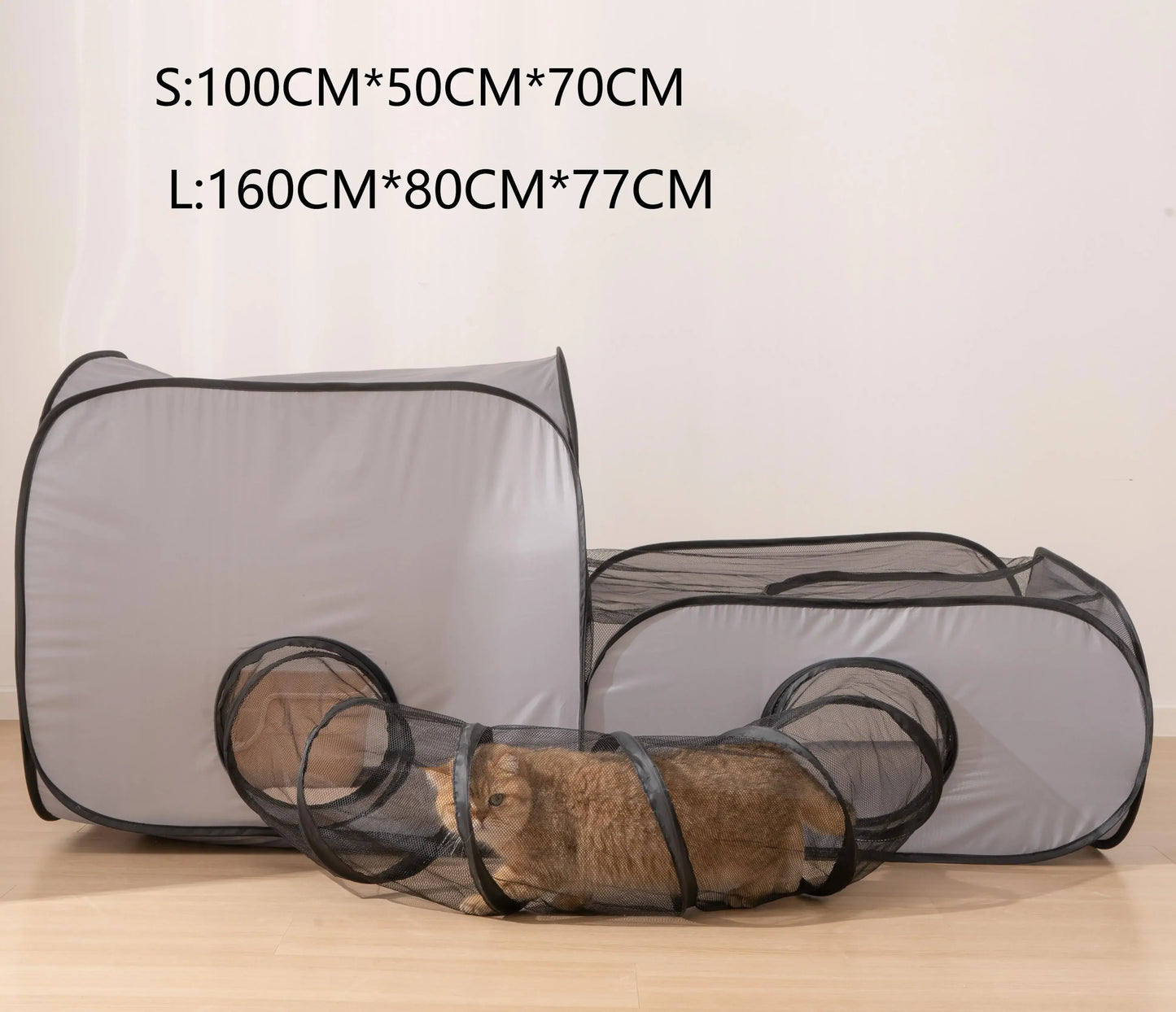 Gray Play Tunnel Pets Nest