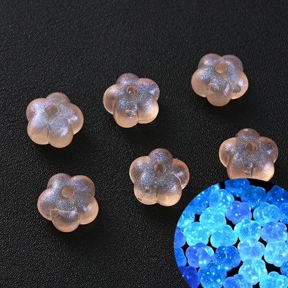 30Pcs Luminous Acrylic Beads 15mm