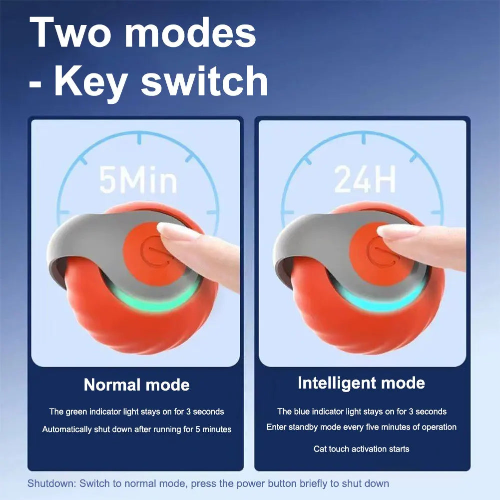 Interactive Pet Toy Moving Ball, Rechargeable