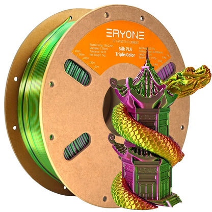 Triple Color Silk PLA Premium Filament 3D Print color filament